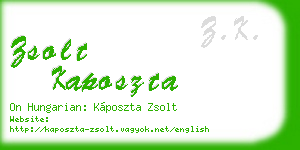 zsolt kaposzta business card
